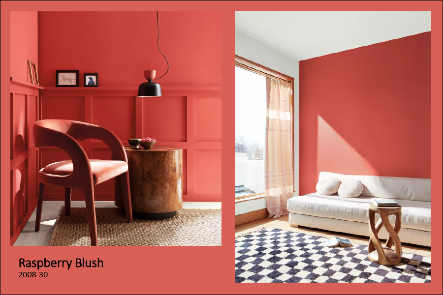 Цвет Raspberry Blush 2008-30 в интерьере