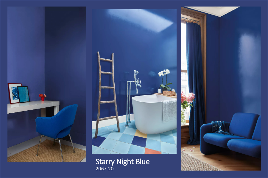 Цвет Starry Night Blue 2067-20 в интерьере