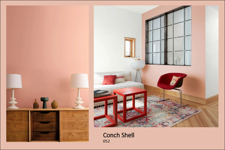 Цвет Conch Shell 052 в интерьере